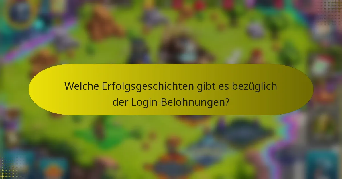 Welche Erfolgsgeschichten gibt es bezüglich der Login-Belohnungen?