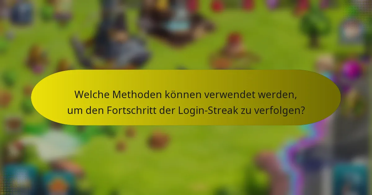 Welche Methoden können verwendet werden, um den Fortschritt der Login-Streak zu verfolgen?