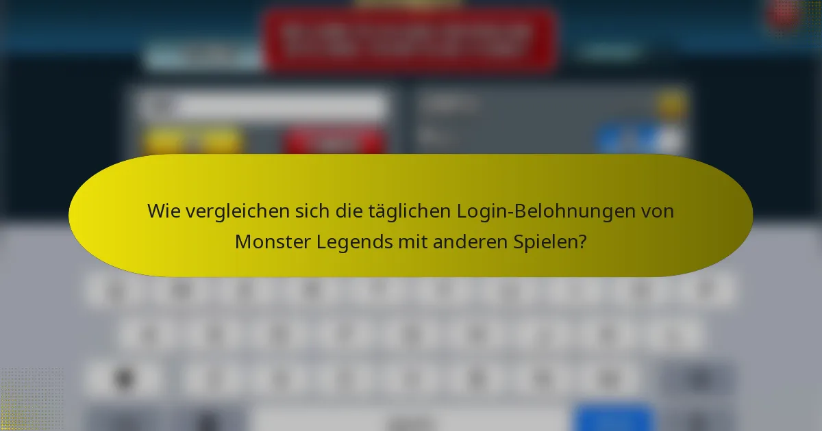 Wie vergleichen sich die täglichen Login-Belohnungen von Monster Legends mit anderen Spielen?